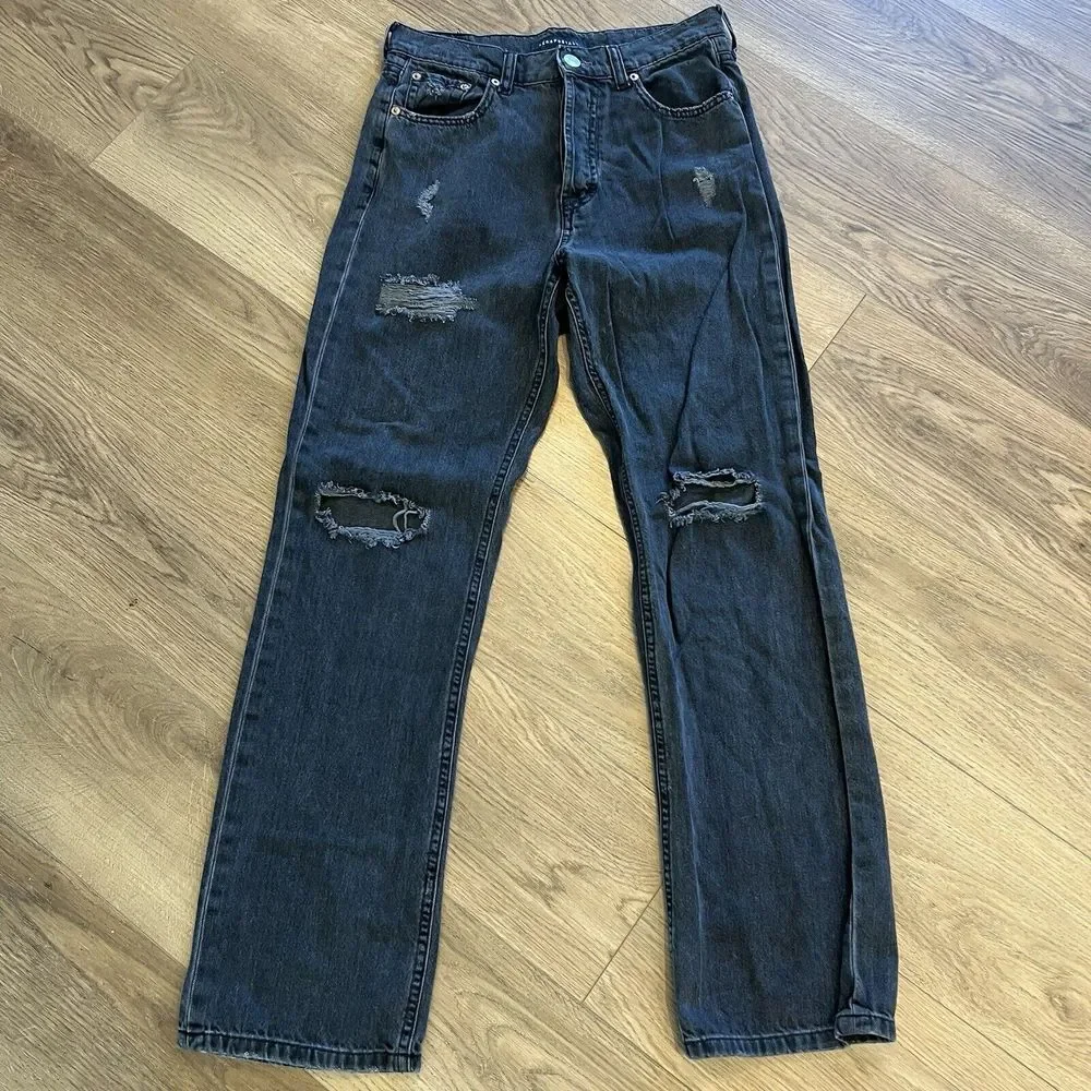 Aeropostale‎ Women's 90S Baggy Jeans Black 4R Pre-Owned - Picture 3 of 3